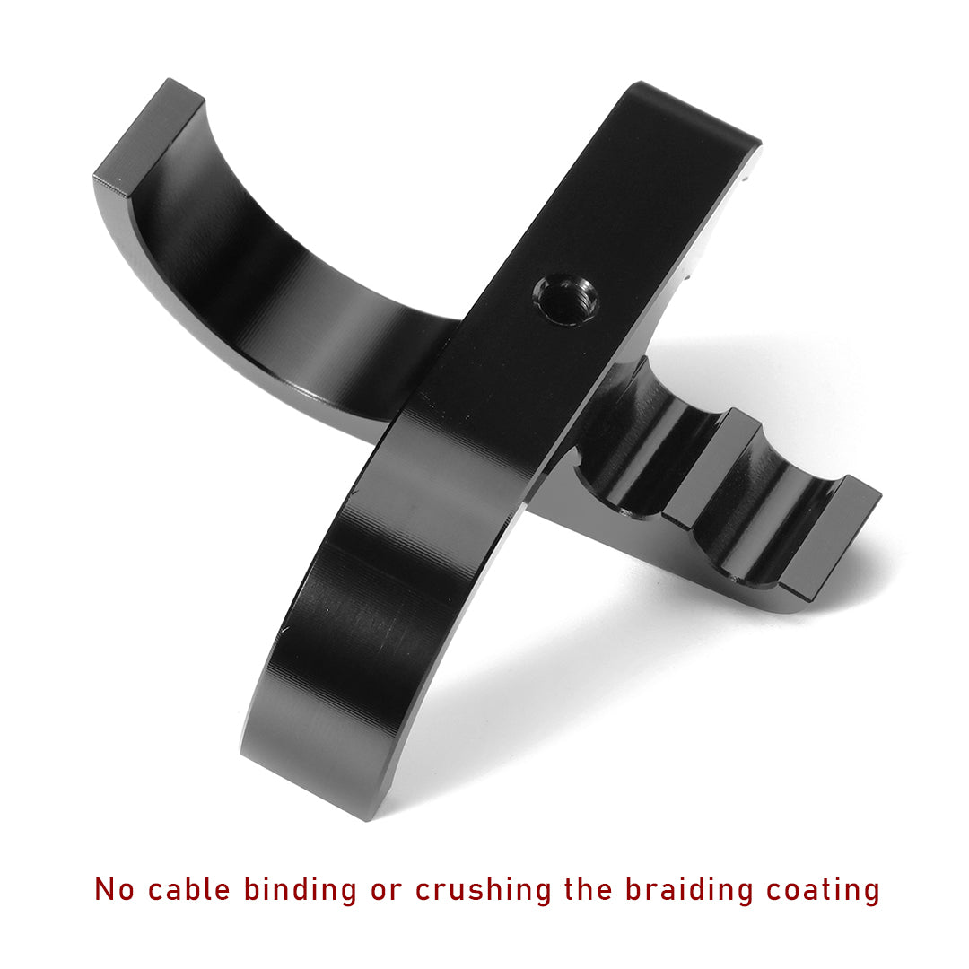 1.25" Universal Motorcycle Handlebar or Frame Mount Clutch Throttle Cable Clamp or Brake Line Clips Single Hole