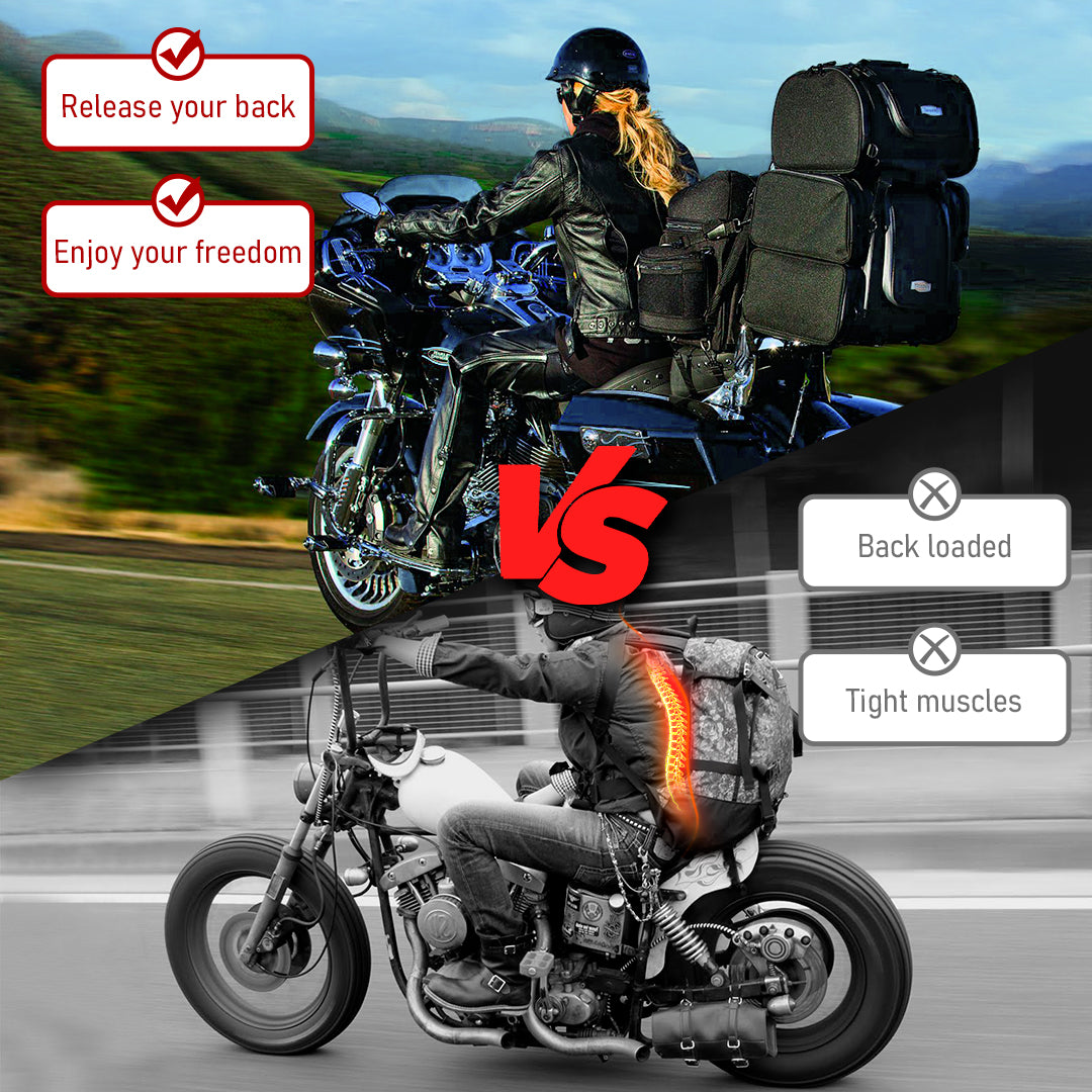 Detachable Two-Up Luggage Rack Rear Mounting Rack for 2009-Later Harley Touring