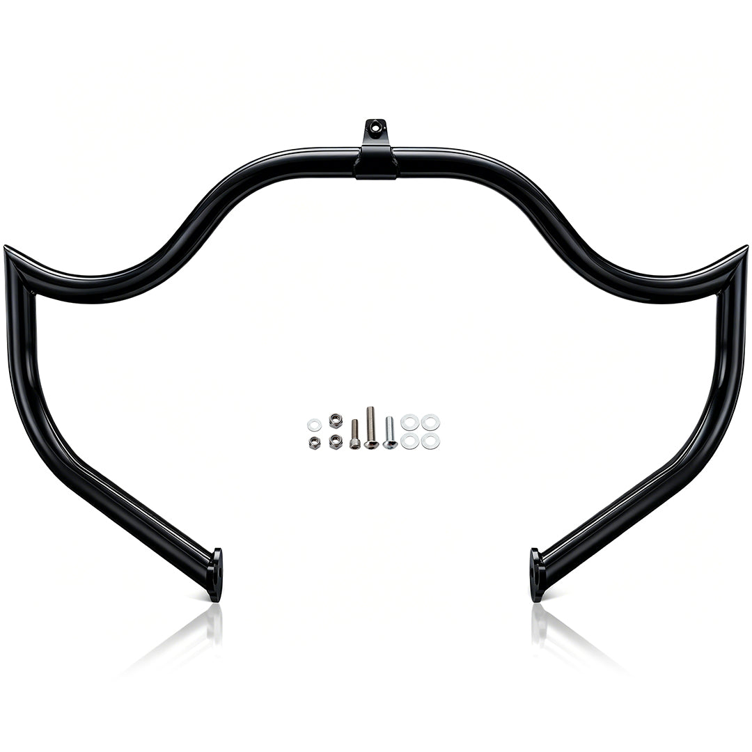 Meathook or Mustache Engine Guard Highway Crash Bar 1.5" Fat for 2009-Later Harley Touring