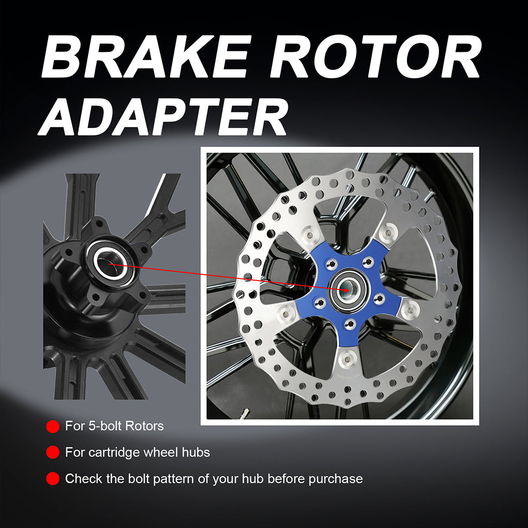 11.8" Hand-polished Front Brake Disc Rotors for Harley 2006-2017 Dyna/2015-Later Softail/2014-Later Sportster