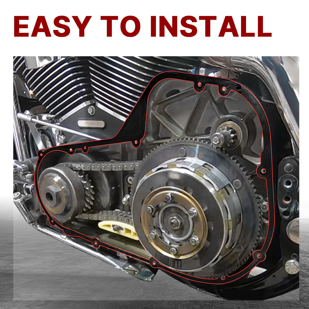 Twin Cam Touring Primary Cover Gasket Clutch Inspection Seal Set for 1999-2006 Harley Touring