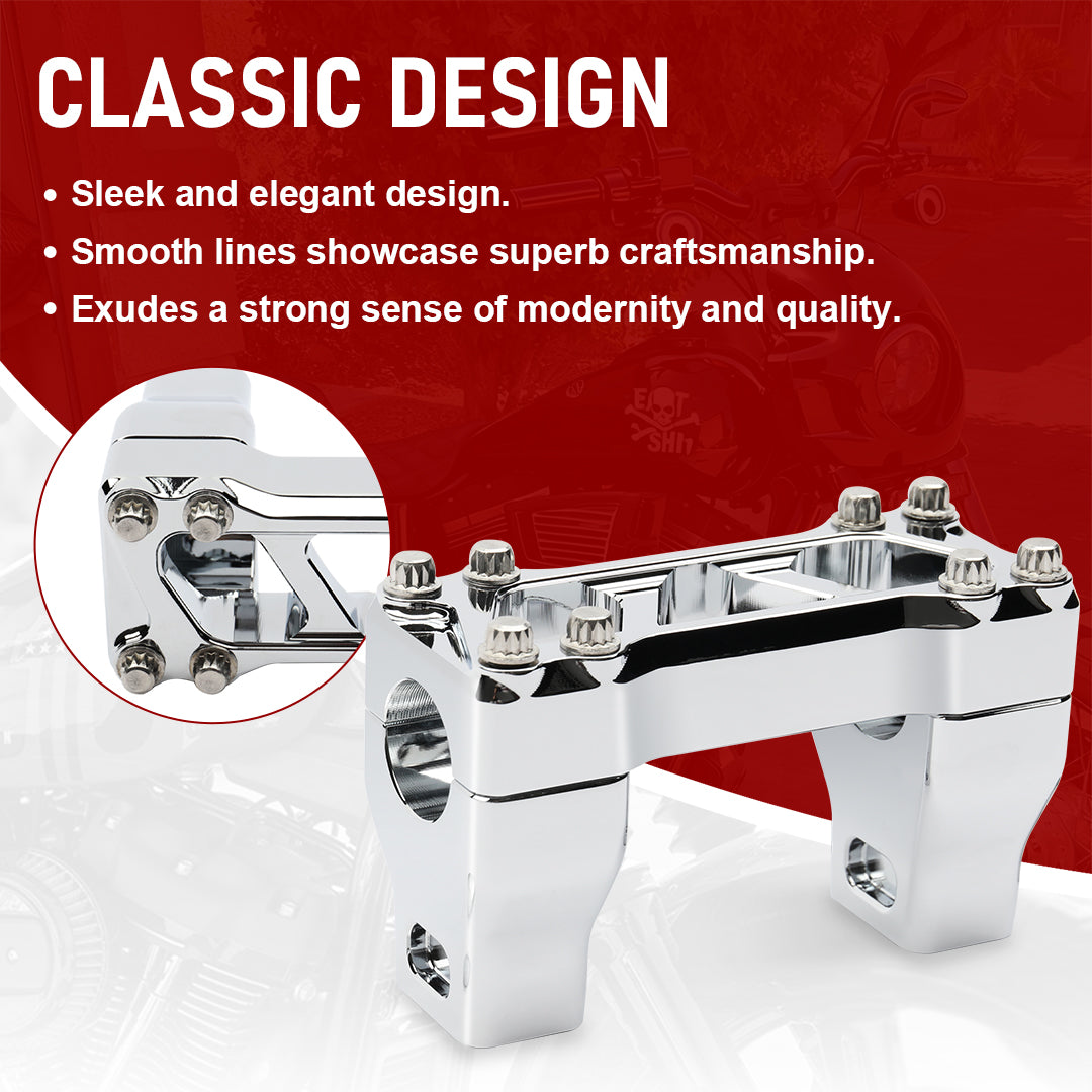 2/8/12 Inch Cafe Racer Handlebar Riser for Harley Dyna/Softail/Sportster