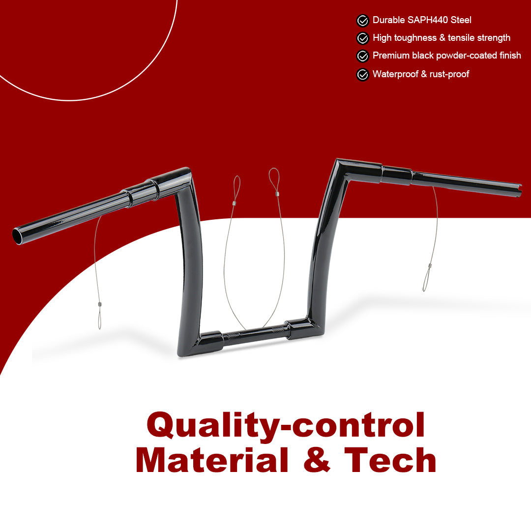 12"/14"/16"/18" Handlebars for 1996-2017 Harley Touring/Dyna/Softail