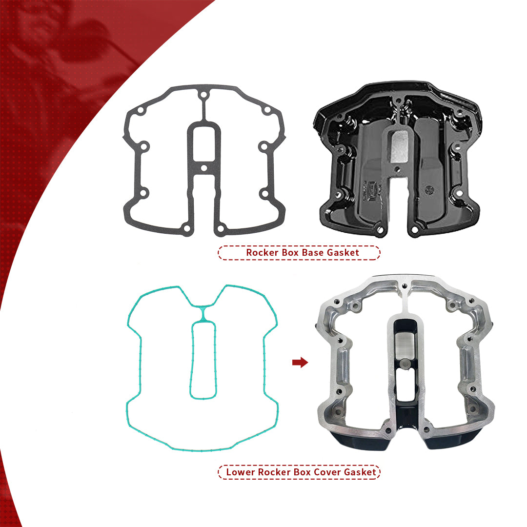 M8 Rocker Box Cover Gaskets Kit for Harley Touring Softail 2017-Later