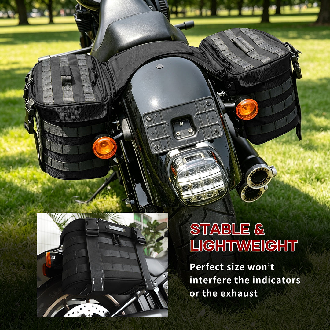 Motorcycle Saddlebag 25L Universal Throw Over Saddle Bag