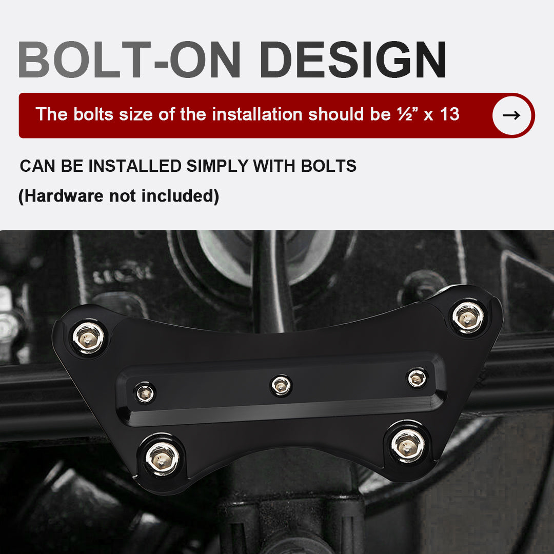 Touring 1 Inch Top Clamp Anti-Slip Handlebar Compatible with 1997-Later Harley Touring Models
