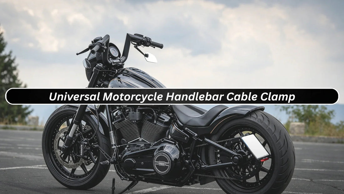 Universal Motorcycle Handlebar Cable Clamp for 1", 1.25" & 1.5" Bars
