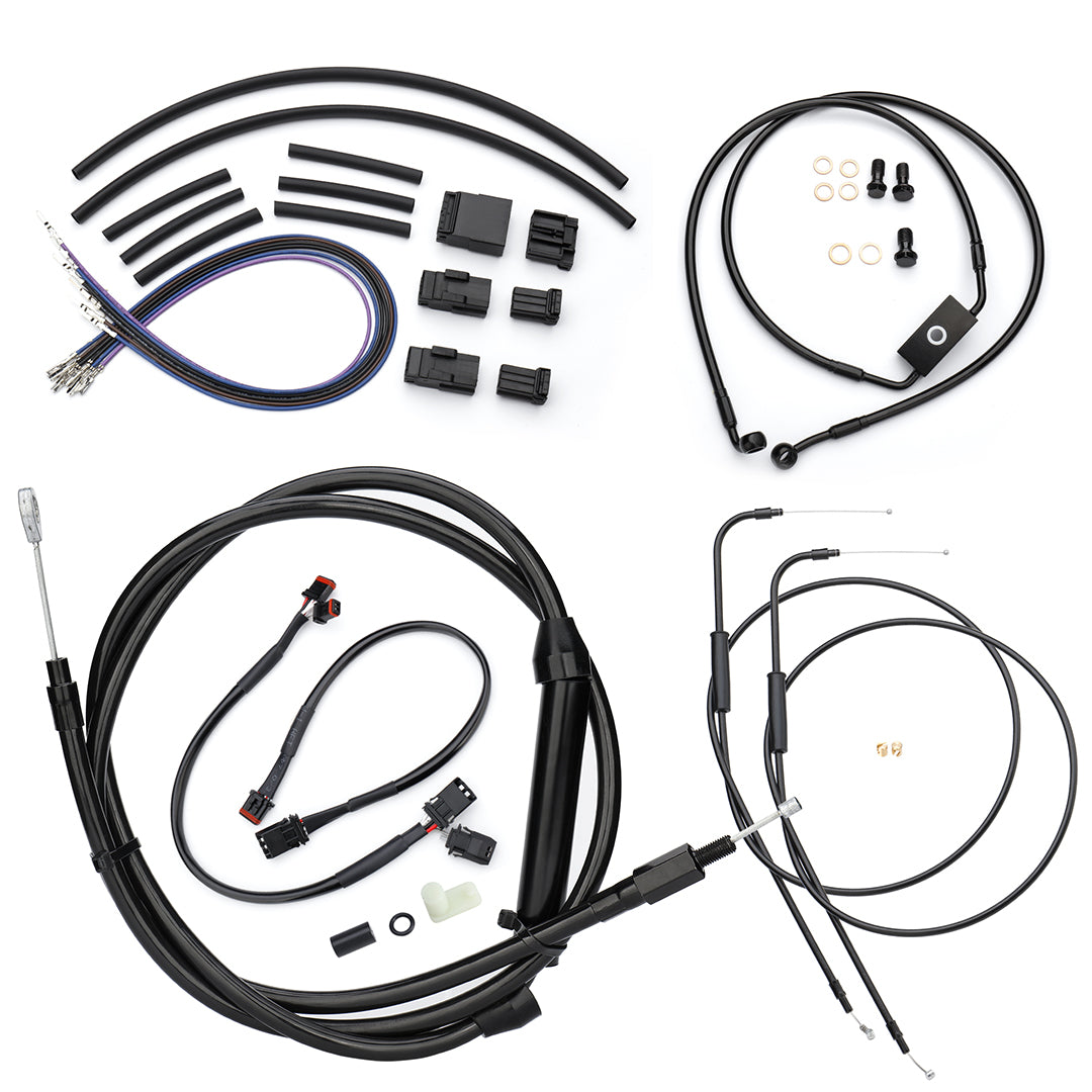 12/14/16 inch Ape Hanger Extension Cables Kit for 2014-2024 Harley Sportster XL