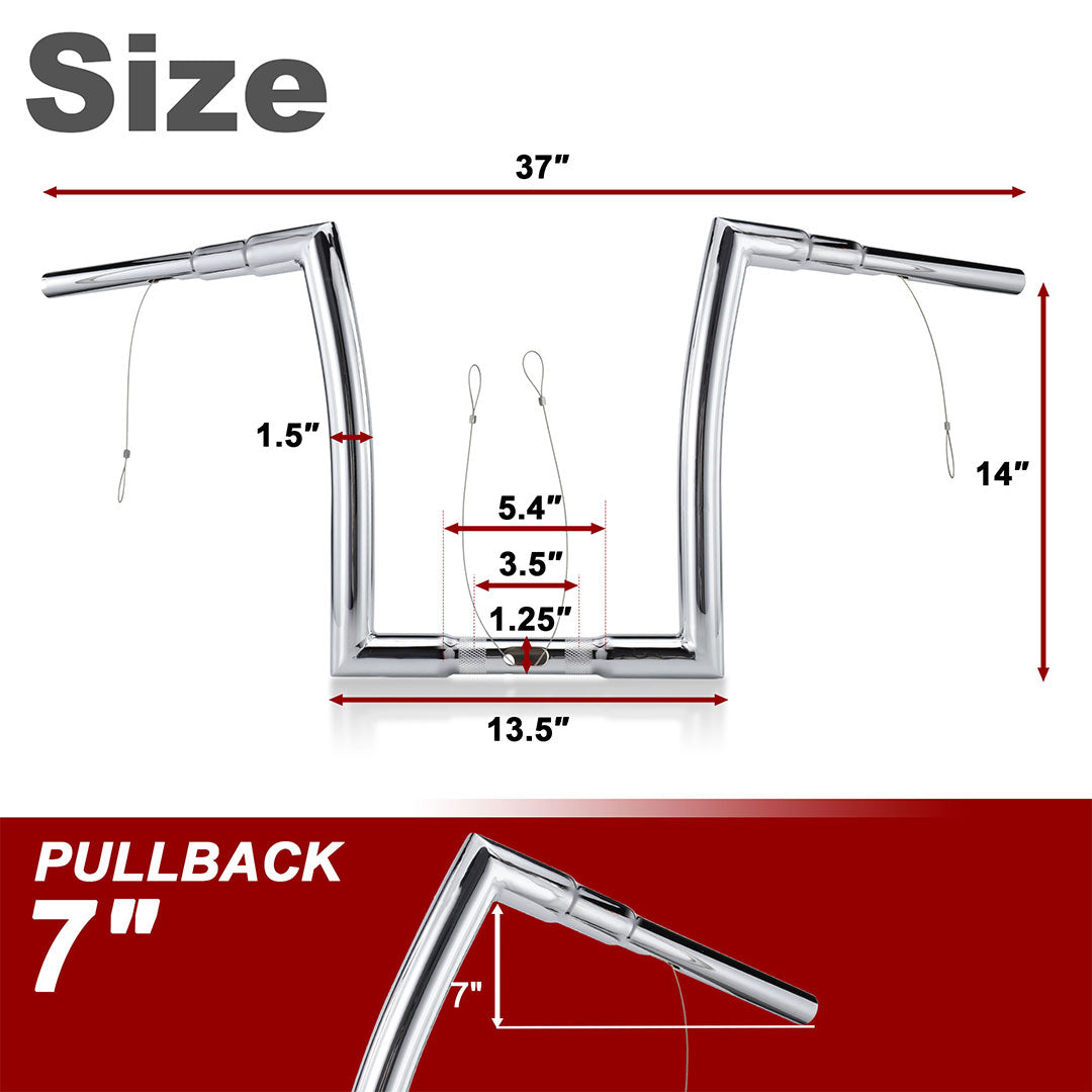 1-1/2 Inch Fat Handlebar for Harley Touring Road Glide 2015-2023