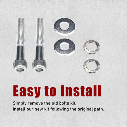 1/2"-13 Handlebar Riser Bolts Kit with Washers and Riser Bushing Covers for Harley