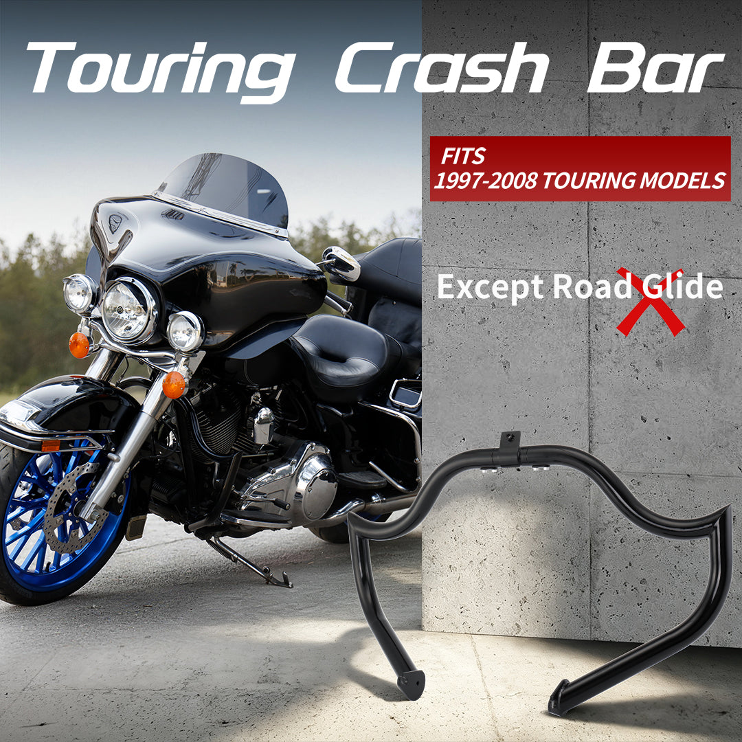 1.5" Crash Bar Detachable Engine Guard Highway Bar for Harley Touring 1997-2008