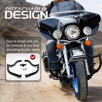 1.5" Crash Bar Detachable Engine Guard Highway Bar for Harley Touring 1997-2008