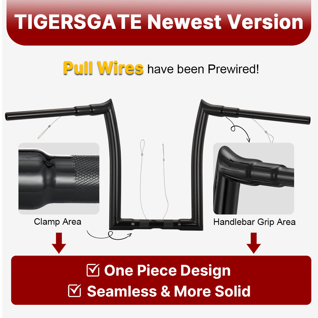 1.5 Inch Fat Meathook Handlebars Ape Hangers for Harley Touring 2023-Later With ABS