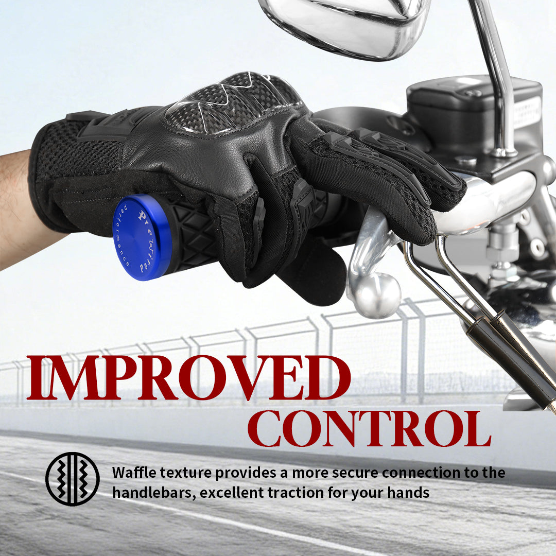 1 Inch Hand Grips Silicone for Harley 1995-2017 Pull Cable Throttle with  CNC 6061 Aluminum end Caps