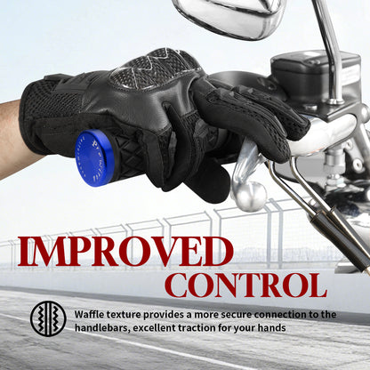 1 Inch Hand Grips Silicone for Harley 1995-2017 Pull Cable Throttle with  CNC 6061 Aluminum end Caps