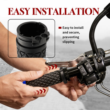 1 Inch Hand Grips Silicone for Harley 1995-2017 Pull Cable Throttle with  CNC 6061 Aluminum end Caps