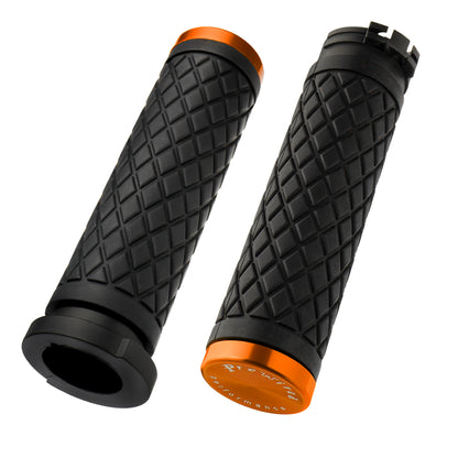 1 Inch Hand Grips Silicone for Harley 1995-2017 Pull Cable Throttle with  CNC 6061 Aluminum end Caps