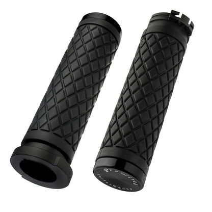 1 Inch Hand Grips Silicone for Harley 1995-2017 Pull Cable Throttle with  CNC 6061 Aluminum end Caps