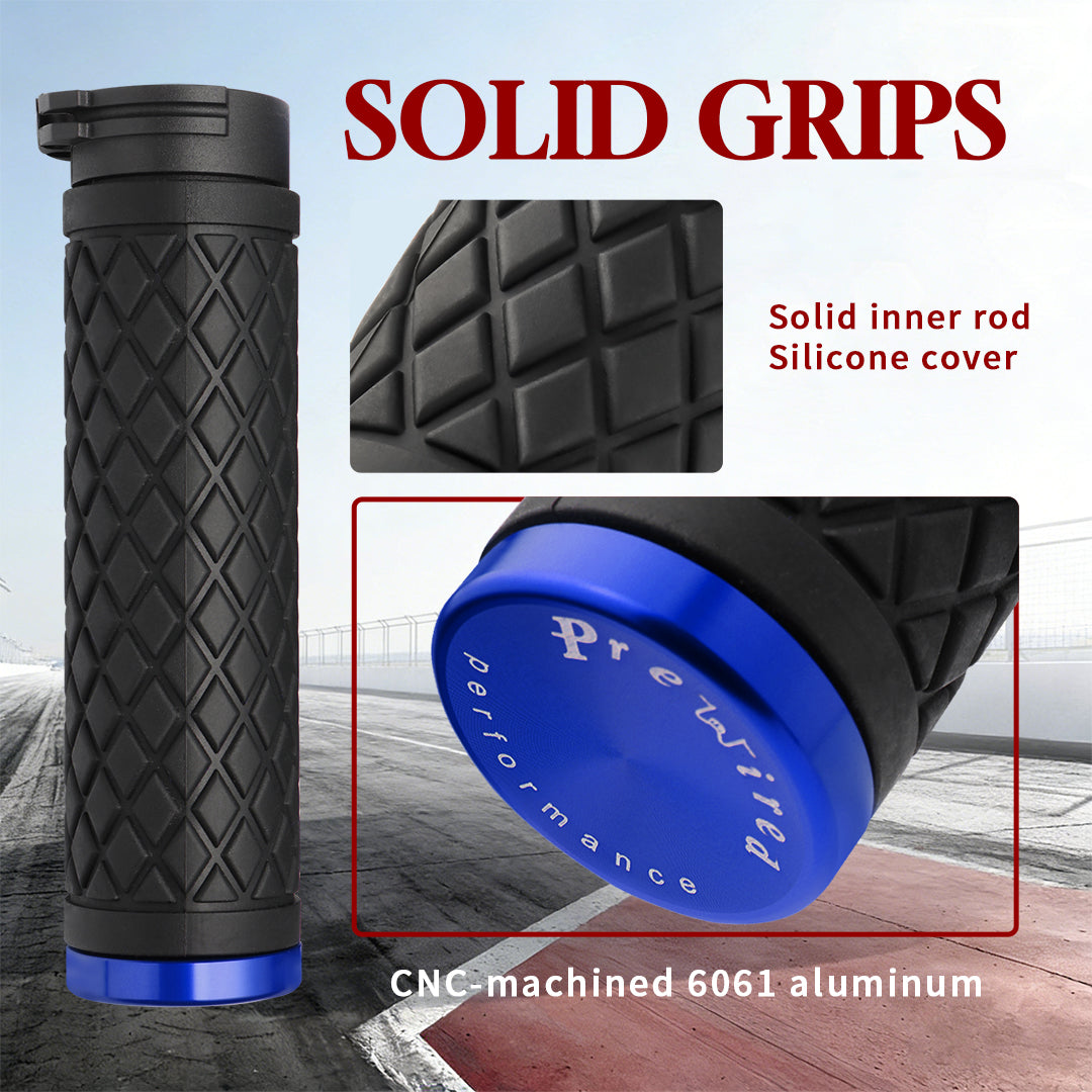 1 Inch Hand Grips Silicone for Harley 1995-2017 Pull Cable Throttle with  CNC 6061 Aluminum end Caps
