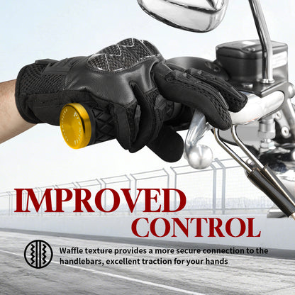 1 Inch Hand Grips Silicone for Harley 1995-2017 Pull Cable Throttle with Rear End Caps