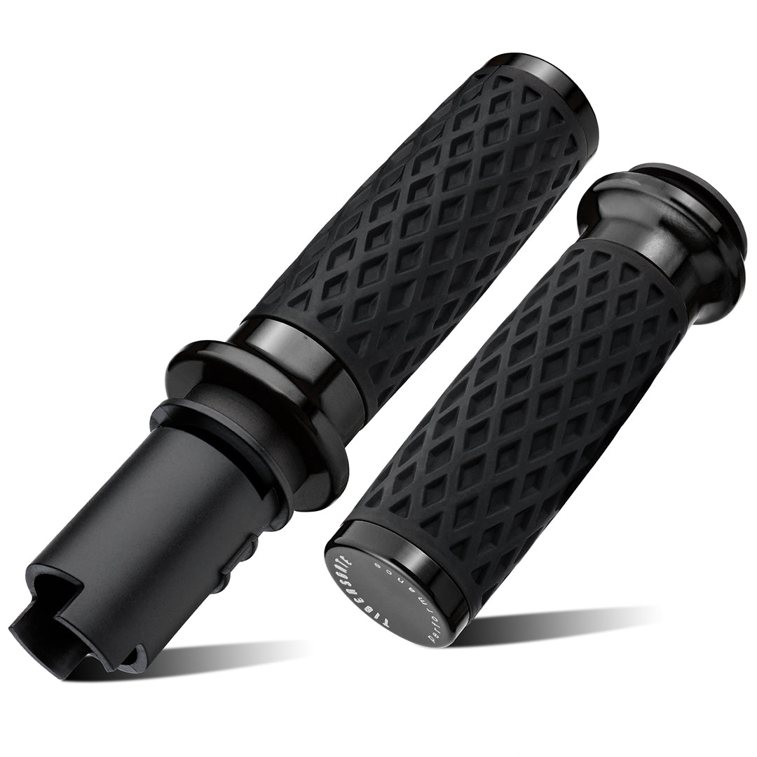 1 Inch Silicone Handlebar Grips with Rear End Cap for Harley Softail Street/Road Glide 2023-Later