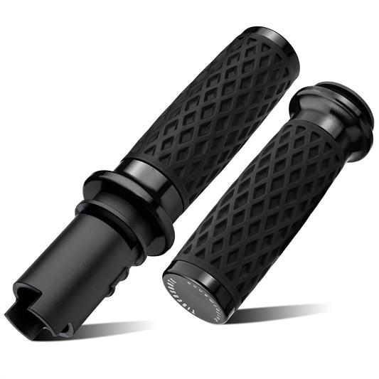 1 Inch Silicone Handlebar Grips with Rear End Cap for Harley Softail Street/Road Glide 2023-Later