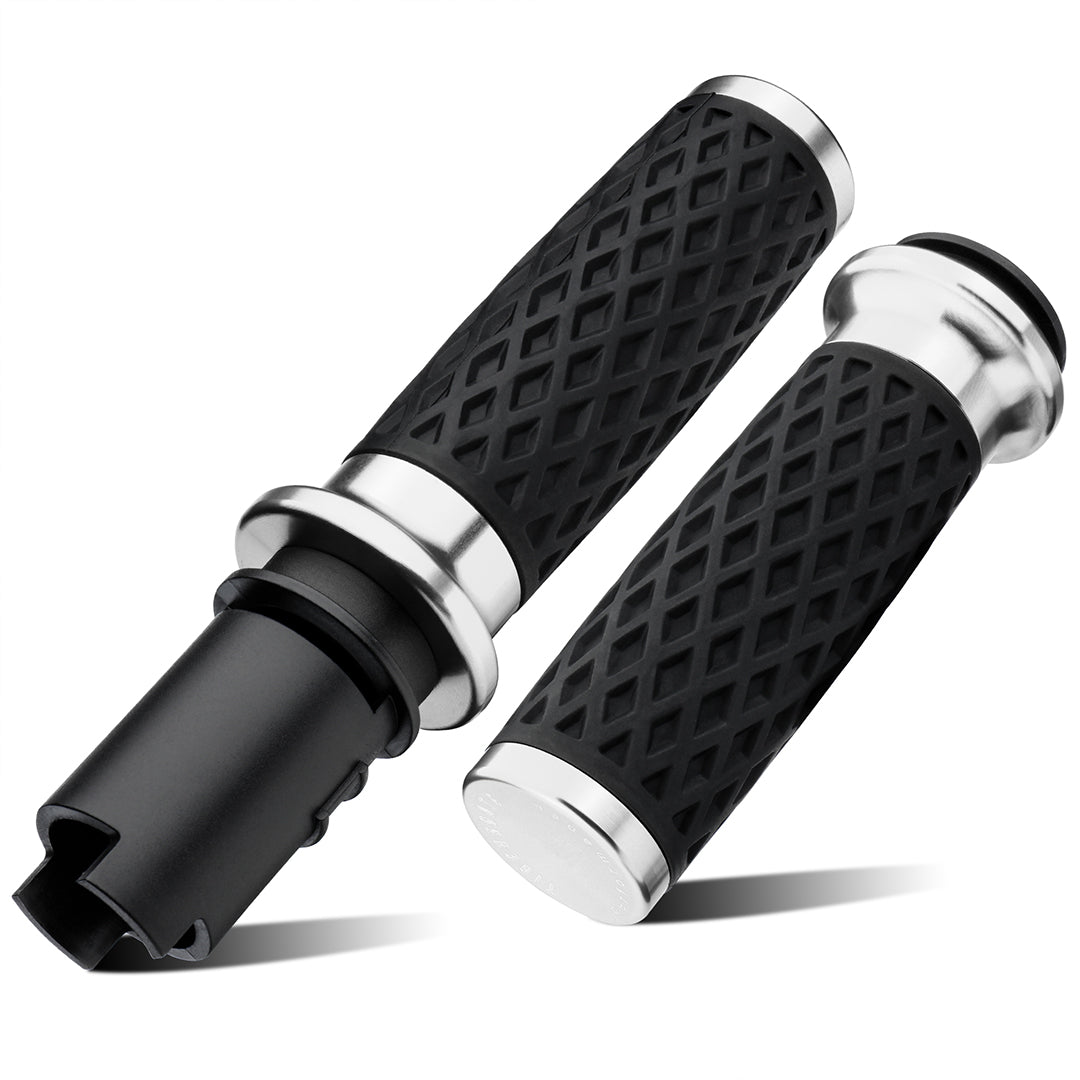 1 Inch Silicone Handlebar Grips with Rear End Cap for Harley Softail Street/Road Glide 2023-Later