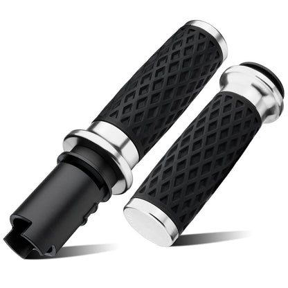 1 Inch Silicone Handlebar Grips with Rear End Cap for Harley Softail Street/Road Glide 2023-Later
