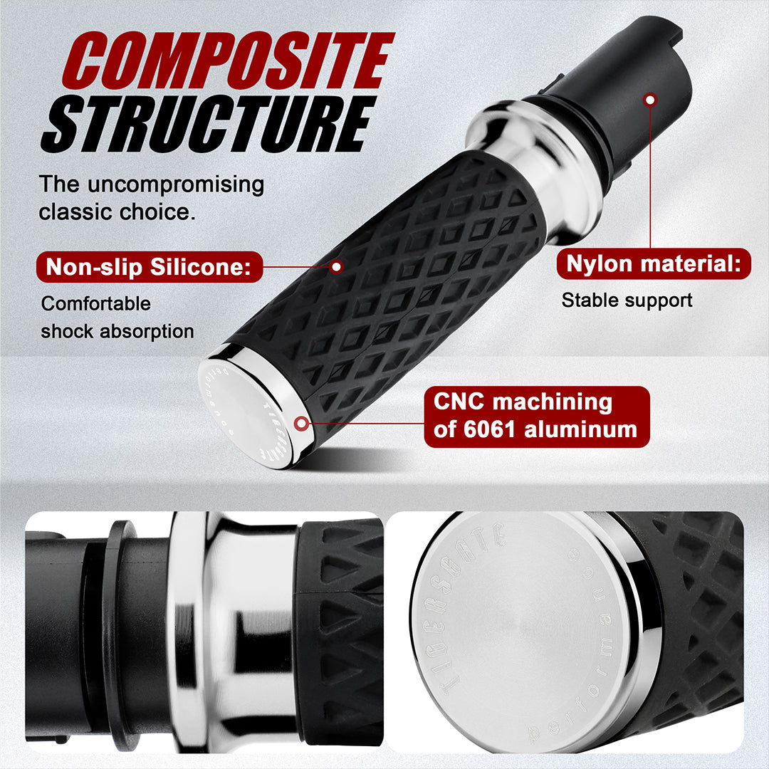 1 Inch Silicone Handlebar Grips with Rear End Cap for Harley Softail Street/Road Glide 2023-Later