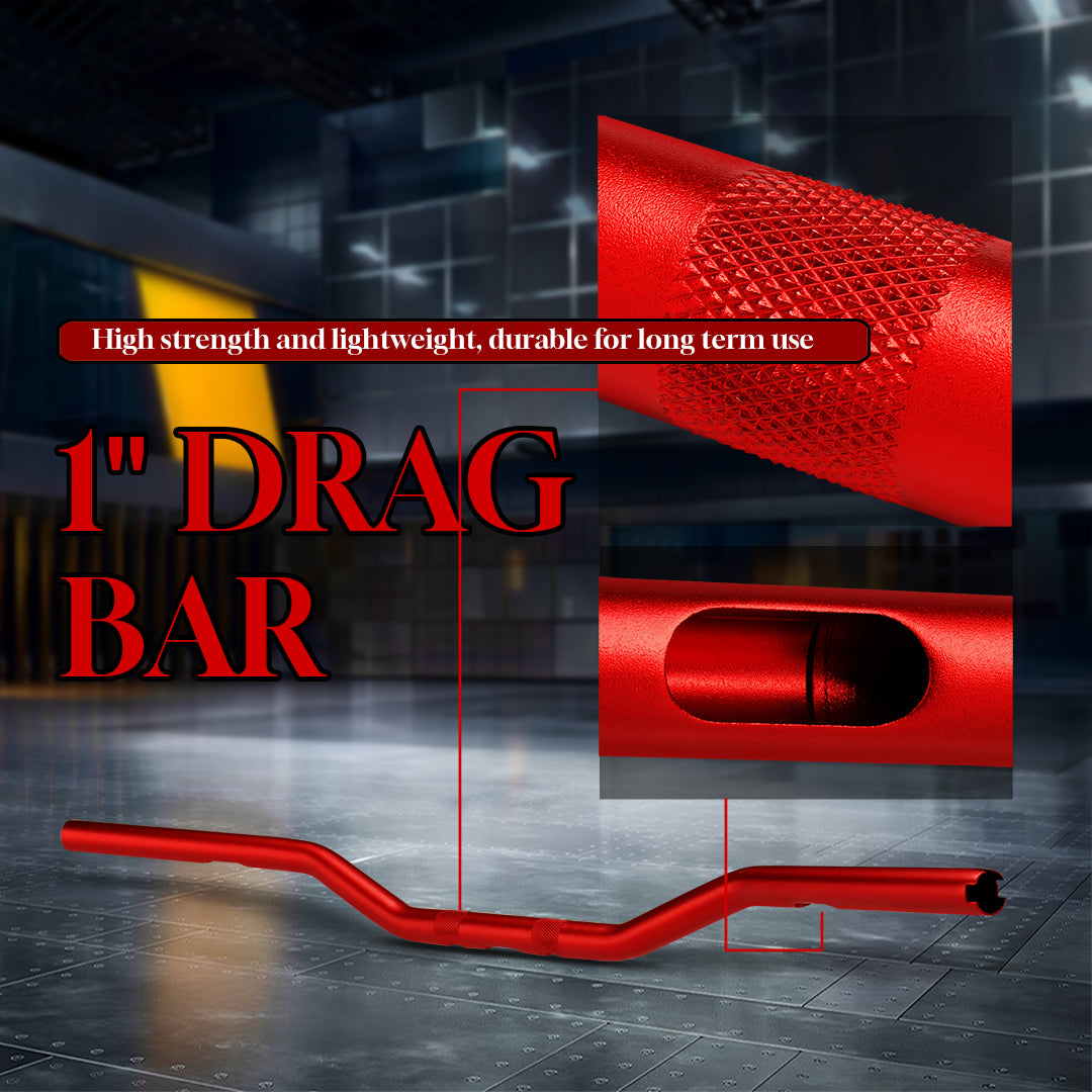 1" MX Style Handlebar 3" Rise CNC Aluminum Drag Bar For Harley Most Models