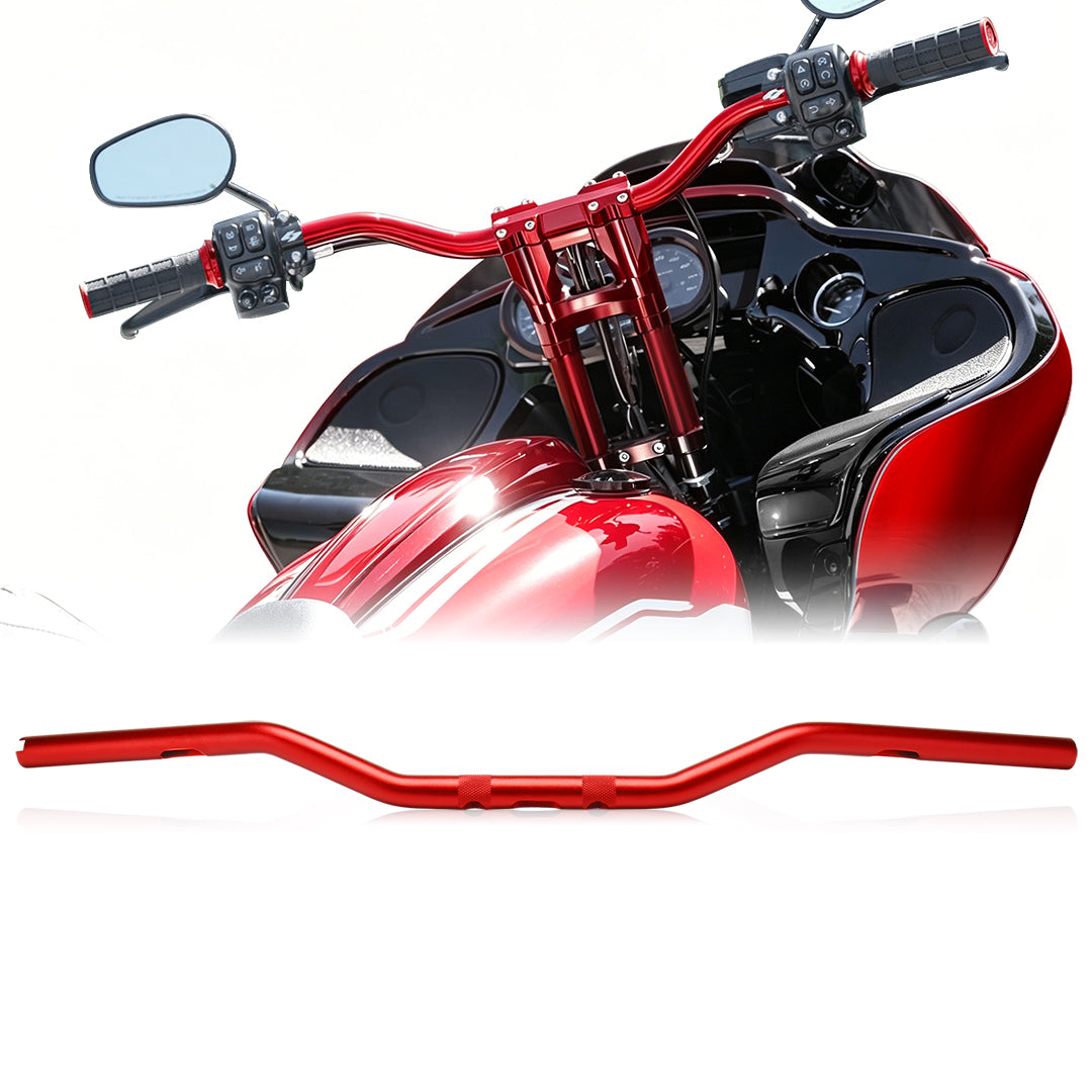 1" MX Style Handlebar 3" Rise CNC Aluminum Drag Bar For Harley Most Models