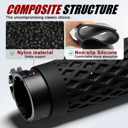 1" Silicone Handlebar Grips for Harley 2002-2017 V-Rod, 1996-Up Sportster XL, 1996-2007 Touring, 2008-2013 XR, 1996-2017 Dyna,1995-2015 Softail