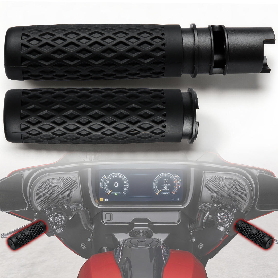 1" Silicone Handlebar Grips for Harley 2023-later CVO Street/Road Glide, 2024-Up Road/Street Glide, FLTRXSTSE, 2025-Up FLHXU & Softail