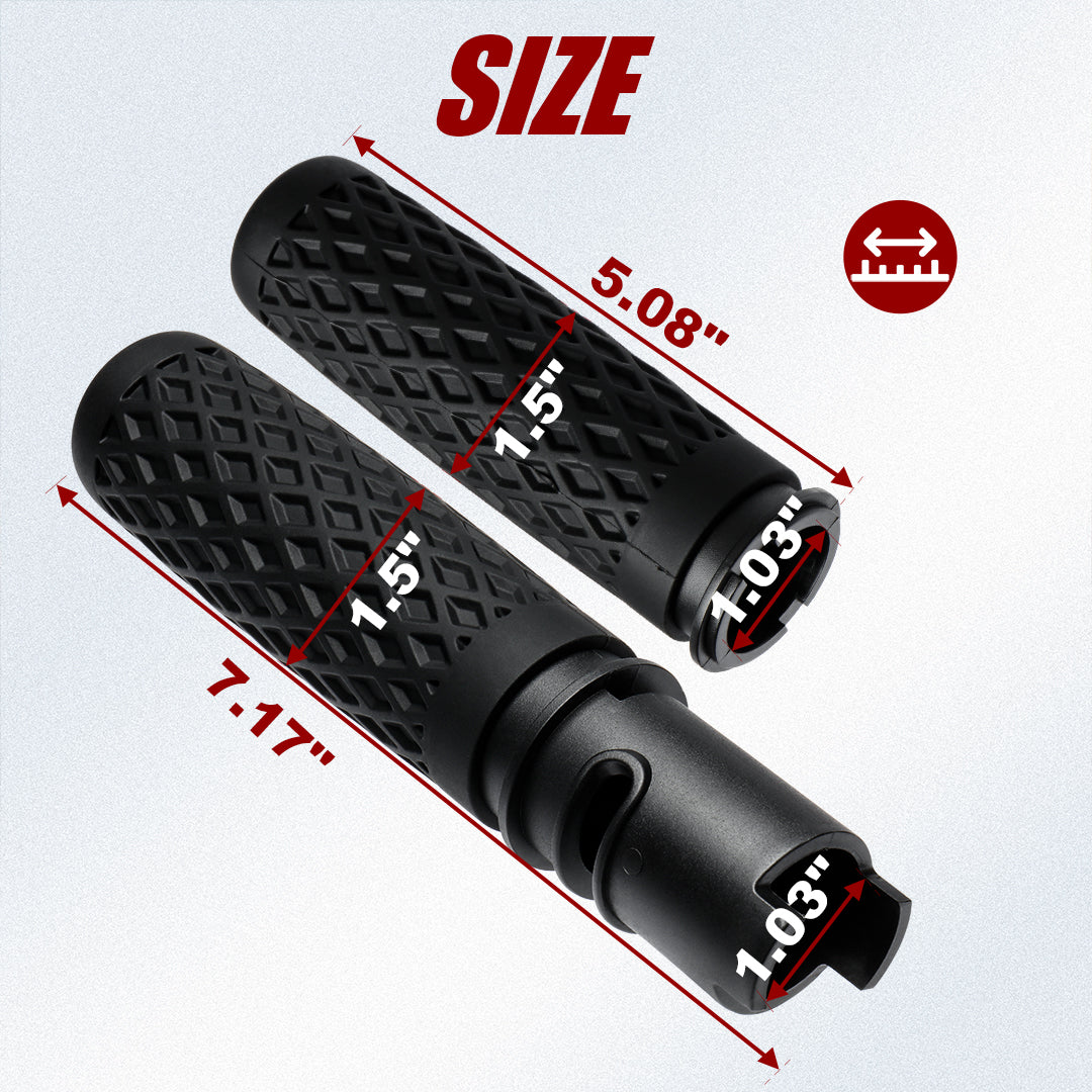 1" Silicone Handlebar Grips for Harley 2023-later CVO Street/Road Glide, 2024-Up Road/Street Glide, FLTRXSTSE, 2025-Up FLHXU & Softail