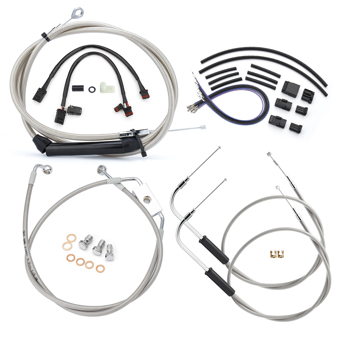 12/14/16 inch Ape Hanger Extension Cables Kit for 2014-2024 Harley Sportster XL