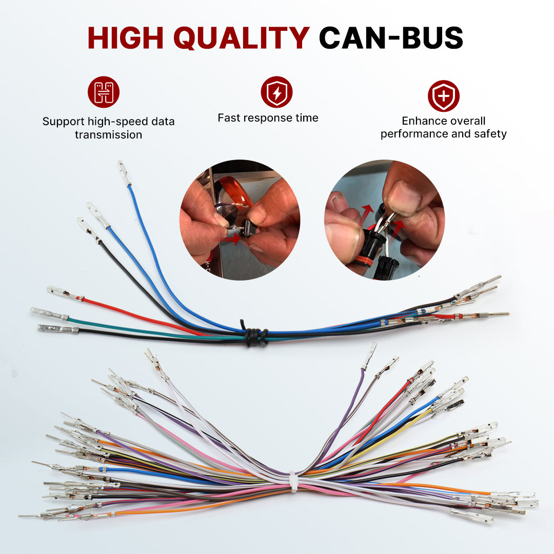 12/14/16 Inch Ape Hangers Cables Handlebar Extended Brake Line & Clutch Cable & CAN-Bus & TBW for Harley Touring 2008-2013 Without ABS