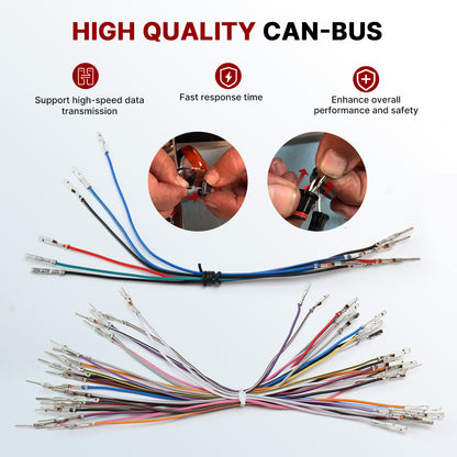 12/14/16 Inch Ape Hangers Cables Handlebar Extended Brake Line & Clutch Cable & CAN-Bus & TBW for Harley Touring 2008-2013 Without ABS
