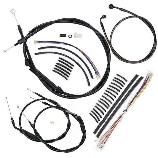 12/14/16 Inch Handlebar Extended Cables Kit for Harley Dyna Softail 2007-2011 without ABS