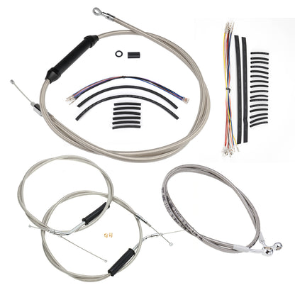 12/14/16 Inch Handlebar Extended Cables Kit for Harley Dyna Softail 2007-2011 without ABS