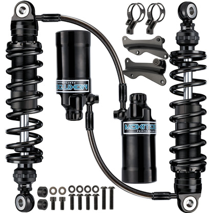 13" Remote Reservoir Rear Suspension Shocks for Harley 2014-2025 Touring