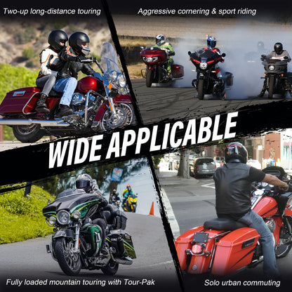 13" Remote Reservoir Rear Suspension Shocks for Harley 2014-2025 Touring