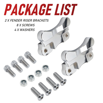 For Softail 1986-2017 Front Fender Spacers Bracket Relocator Riser Kit