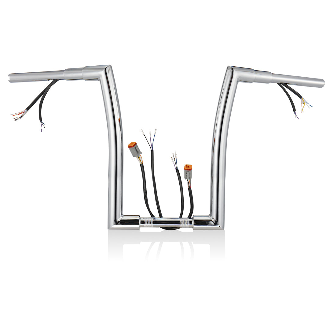 For Harley 1996-2006 1.5 Inch Fat Ape Hanger 12"/14"/16" Pre-wired Handlebars
