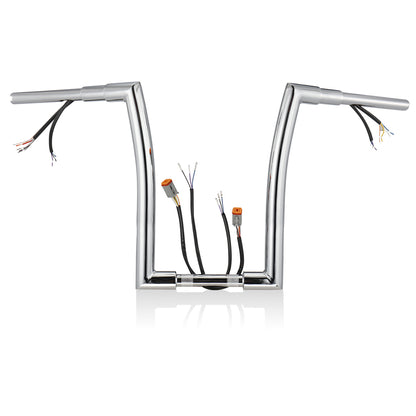 For Harley 1996-2006 1.5 Inch Fat Ape Hanger 12"/14"/16" Pre-wired Handlebars