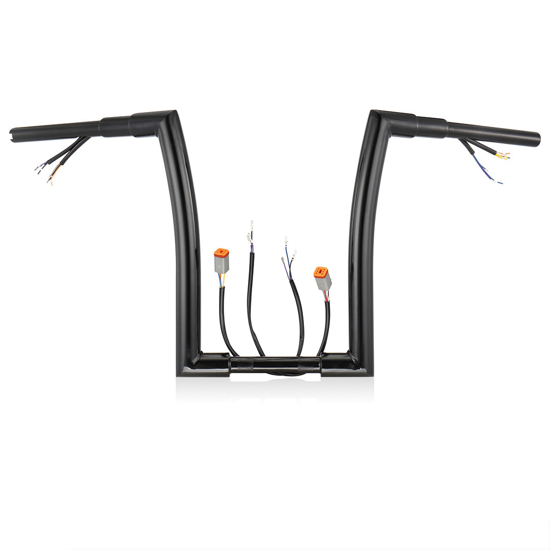 For Harley 1996-2006 1.5 Inch Fat Ape Hanger 12"/14"/16" Pre-wired Handlebars