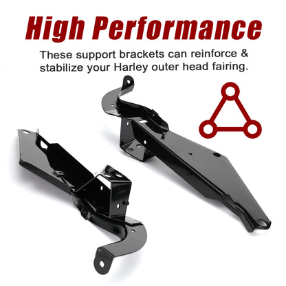 For Touring 1996-2013 Batwing Head Fairing Support Bracket Outer