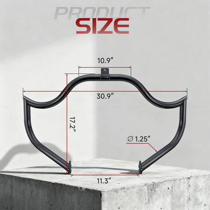 For Harley 1997-2008 Touring 1.25" Engine Guard Mustache/ Meathook Crash Bar