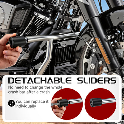 For Touring 1997-2013 1.25 Inch Fat Engine Guard Chopped Crash Bar