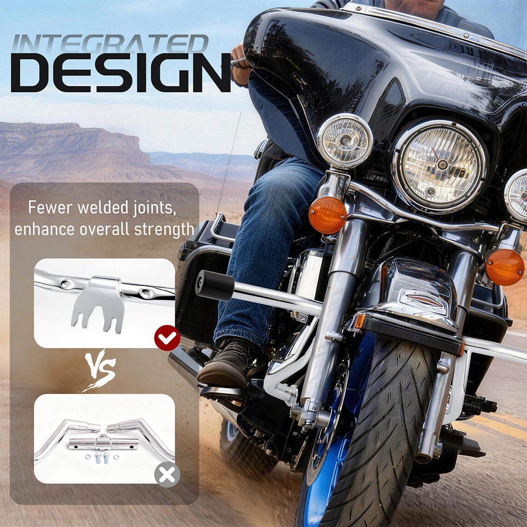 For Touring 1997-2013 1.25 Inch Fat Engine Guard Chopped Crash Bar