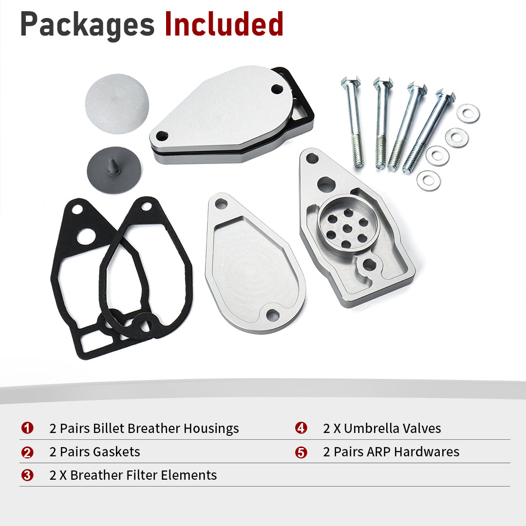For Harley 1999-2017 Twin Cam Rocker Box Breather Kit